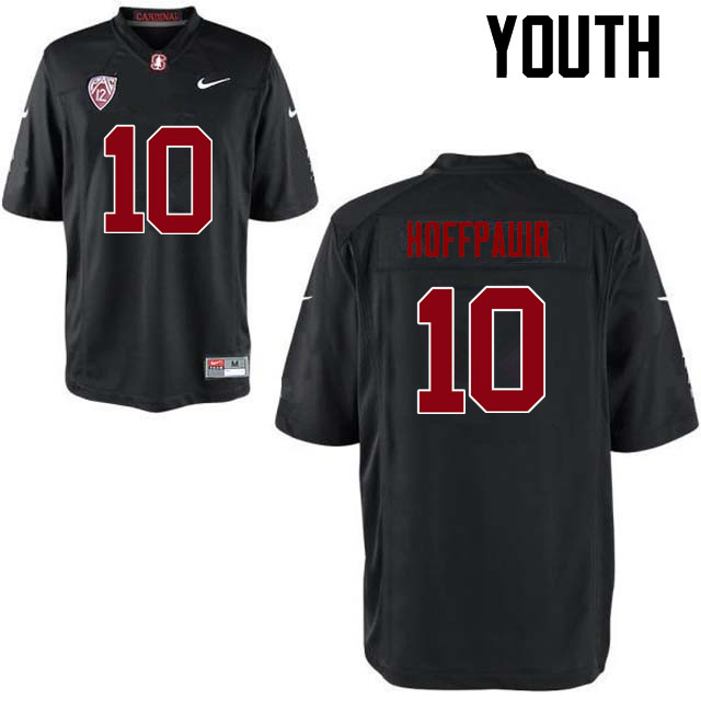 Youth Stanford Cardinal #10 Zach Hoffpauir College Football Jerseys Sale-Black - Click Image to Close